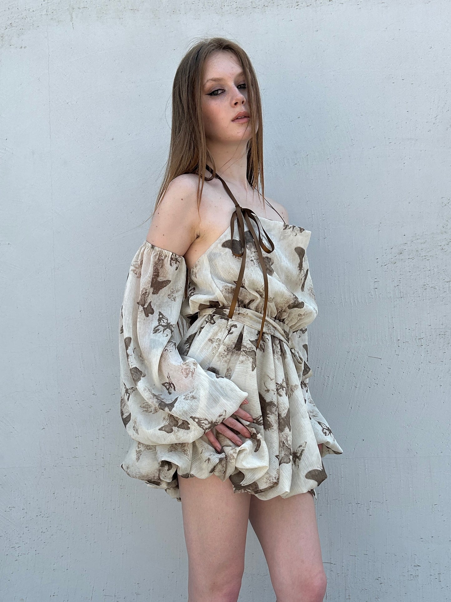 The Lilian Dress - Brown